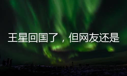 王星回國(guó)了，但網(wǎng)友還是想不通：為什么會(huì)選擇拐賣明星？