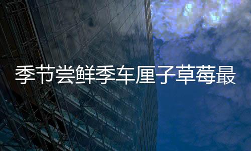 季節(jié)嘗鮮季車?yán)遄硬葺罡咝詢r(jià)比時(shí)刻來(lái)臨