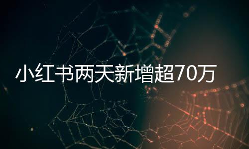 小紅書兩天新增超70萬用戶，用戶增長勢頭強勁